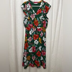 DR2 Green Floral Maxi Dress